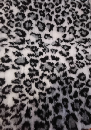 VETBED DELUXE Paklājs ar gumijotu pamatni no bieza materiāla - pelēks leopards